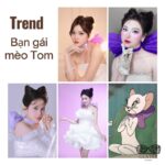 Ảnh gái xinh đu trend "Bạn gái mèo Tom"